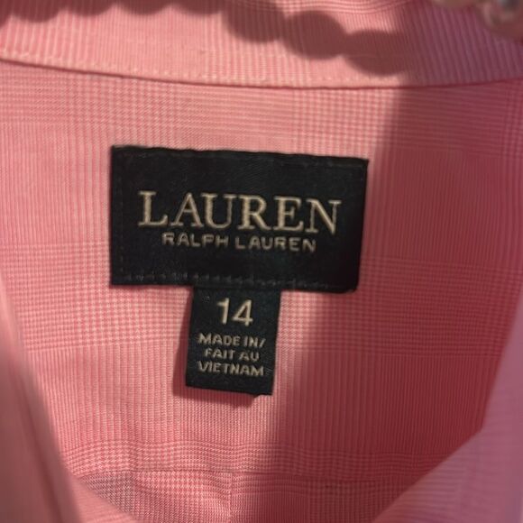 Lauren Ralph Lauren Boys Pink Button Down Shirt. Size 14 - Picture 3 of 4